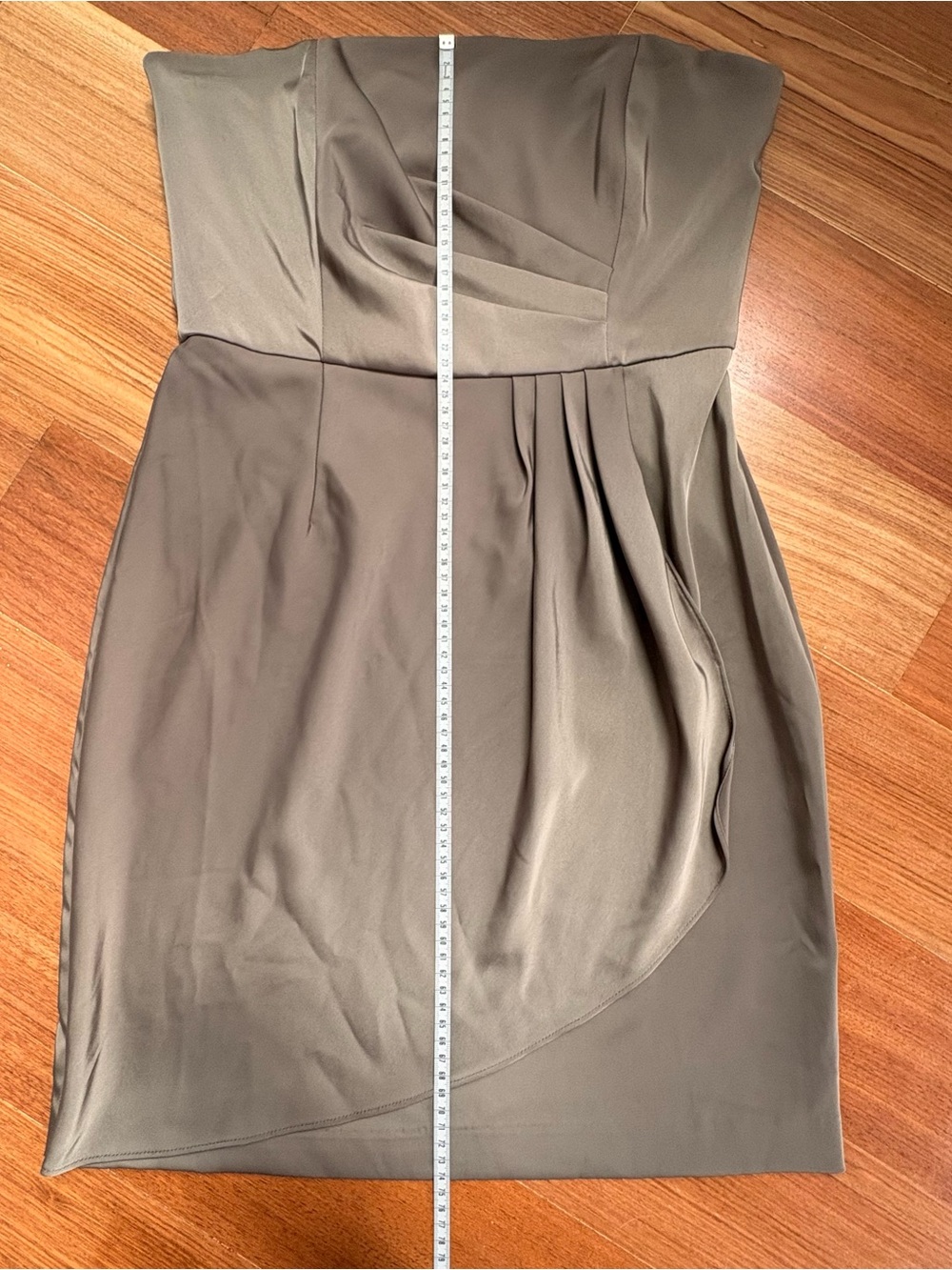 Banana Republic Strapless Taupe Mini Dress wrinkle-resistant - Picture 9 of 14